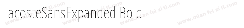 LacosteSansExpanded Bold字体转换